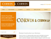 Tablet Screenshot of corwinlaw.com